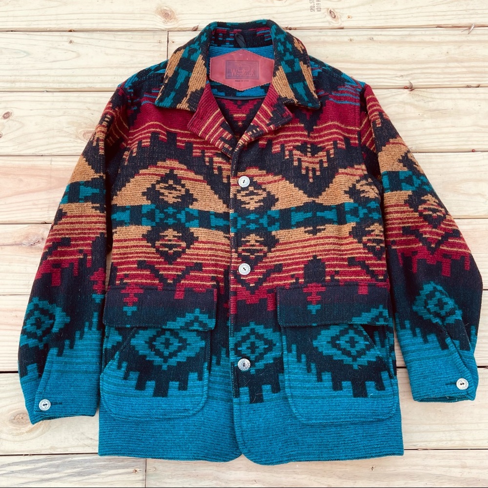 Woolrich | Wool Southwest Navajo Button Down Coat Medium